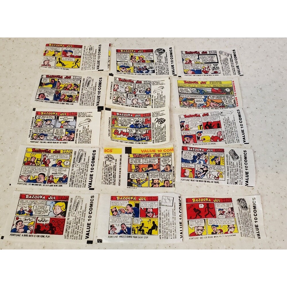 Bazooka Joe Comics Lot #7 Vintage Gum Wrappers Galactic Space Rare Mix Lot